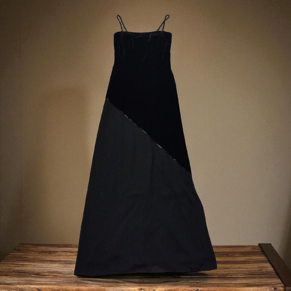 Rimini By Shaw Classic Black Dress With Beaded Straps